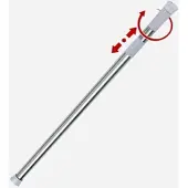 Euroshowers Edelstahl Teleskop Duschvorhangstange 71–115 cm