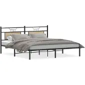 vidaXL Bettgestell ohne Matratze Sonoma-Eiche 183x213 cm Holzwerkstoff