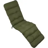 Beautissu Bequeme Liegenauflage Deckchair, 200x50x8 cm, Olivegrün