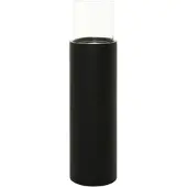 VIVANNO Windlichtsäule Candiro 21 cm x 21 cm x 80 cm Schwarz