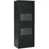 Merax Vitrine 61x42x162cm LED Glasboden Schwarz