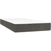 vidaXL Taschenfederkernmatratze Mittel Dunkelgrau 100x210x20 cm Samt