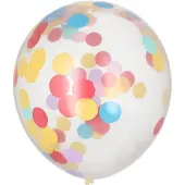 Papstar 72 Luftballons Ø 29 cm mit buntem Konfetti