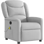 vidaXL Massagesessel Wolkengrau Stoff