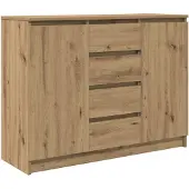 vidaXL Sideboard mit Schubladen Artisan-Eiche 100,5x35x76 cm