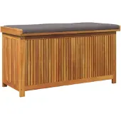 vidaXL Outdoor-Kissenbox 113x50x60,5 cm Massivholz Akazie