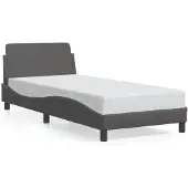 vidaXL Bettgestell "Dover" Grau 80x200 cm Kunstleder