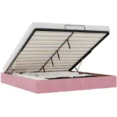 vidaXL Ottoman-Bett ohne Matratze Rosa 160x200 cm Samt
