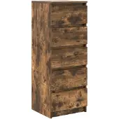 vidaXL Sideboard mit Schubladen Räuchereiche 37,5x35x99 cm