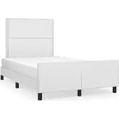 vidaXL Bettgestell ohne Matratze Weiß 120x190 cm Kunstleder