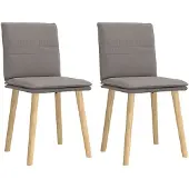 vidaXL Esszimmerstühle 2 Stk. Taupe Stoff