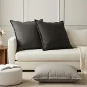 vidaXL Kissenbezug 2 stk. HOUTEN Grau 70 x 70 cm Polyester