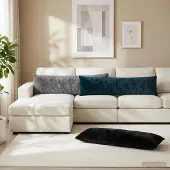 vidaXL Kissenbezug HEERLEN Marineblau 40 x 145 cm Faux Kaninchenfell