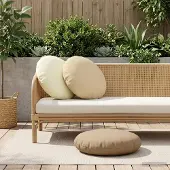 vidaXL Kissenbezug 2 pcs HEERLEN Creme Ø 50 cm Polyester
