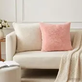 vidaXL Kissenbezug 12 stk. HOUTEN Rosa 45 x 45 cm Faux Kaninchenfell