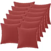 vidaXL Kissenbezug 12 pcs HEERLEN Weinrot 40 x 40 cm Polyester