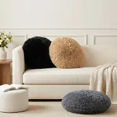 vidaXL Kissenbezug 2 pcs HEERLEN Anthrazit Ø 50 cm PV Fleece