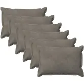 vidaXL Kissenbezug 6 pcs HOUTEN Hellgrau 50 x 75 cm Samt