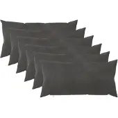 vidaXL Kissenbezug 6 pcs HEERLEN Dunkelgrau 40 x 70 cm Samt