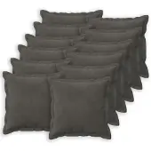 vidaXL Kissenbezug 12 pcs HOUTEN Dunkelgrau 40 x 40 cm Samt