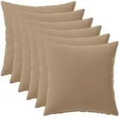 vidaXL Kissenbezug 6 stk. HEERLEN Taupe 40 x 40 cm Polyester