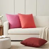 vidaXL Kissenbezug 6 pcs HEERLEN Weinrot 65 x 65 cm Polyester