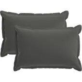 vidaXL Kissenbezug 2 stk. HOUTEN Anthrazit 50 x 80 cm Polyester