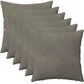 vidaXL Kissenbezug 6 pcs HEERLEN Hellgrau 40 x 40 cm Samt