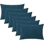 vidaXL Kissenbezug 6 pcs HEERLEN Blau 30 x 50 cm Samt