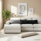 vidaXL Kissenbezug HOUTEN Hellgrau 40 x 145 cm Chenille-Stoff