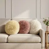 vidaXL Kissenbezug 2 pcs HEERLEN Creme Ø 30 cm PV Fleece