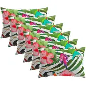 vidaXL Kissenbezug 6 pcs HEERLEN Schwarz 50 x 80 cm Polyester