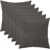 vidaXL Kissenbezug 6 pcs HEERLEN Dunkelgrau 40 x 40 cm Samt