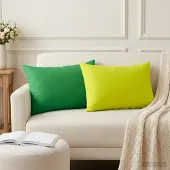vidaXL Kissenbezug 2 pcs HEERLEN Grün 50 x 80 cm Polyester