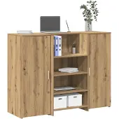 vidaXL Empfangstheke Artisan-Eiche 135x50x103,5 cm Holzwerkstoff