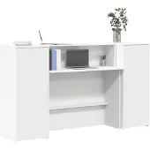 vidaXL Empfangstresen Weiß 180 x 50 x 103,5 cm Holzwerkstoff