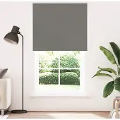 vidaXL Verdunkelungsrollo Grau 120x230cm Stoffbreite 116,6cm Polyester