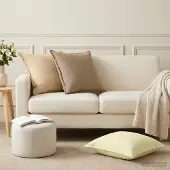 vidaXL Kissenbezug 2 stk. HOUTEN Beige 55 x 55 cm Polyester