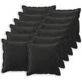 vidaXL Kissenbezug 12 pcs HOUTEN Schwarz 40 x 40 cm Samt