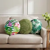 vidaXL Kissenbezug 6 pcs HEERLEN Blattmuster Ø 30 cm Polyester