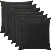 vidaXL Kissenbezug 6 pcs HEERLEN Schwarz 65 x 65 cm Samt