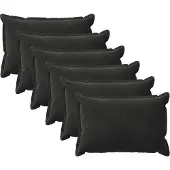 vidaXL Kissenbezug 6 pcs HOUTEN Schwarz 40 x 60 cm Samt