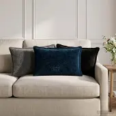 vidaXL Kissenbezug 2 stk. HOUTEN Schwarz 30 x 50 cm Faux Kaninchenfell