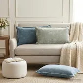 vidaXL Kissenbezug 12 stk. HOUTEN Himmelblau 40 x 80 cm Chenille-Stoff