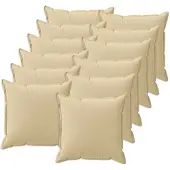 vidaXL Kissenbezug 12 stk. HOUTEN Beige 40 x 40 cm Polyester
