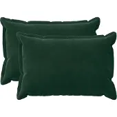 vidaXL Kissenbezug 2 pcs HOUTEN Dunkelgrün 50 x 75 cm Samt