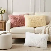 vidaXL Kissenbezug 6 pcs HEERLEN Rosa 50 x 80 cm PV Fleece