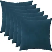 vidaXL Kissenbezug 6 pcs HEERLEN Blau 50 x 50 cm Samt