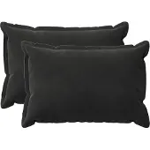 vidaXL Kissenbezug 2 pcs HOUTEN Schwarz 50 x 70 cm Samt