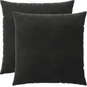 vidaXL Kissenbezug 2 pcs HEERLEN Schwarz 65 x 65 cm Samt